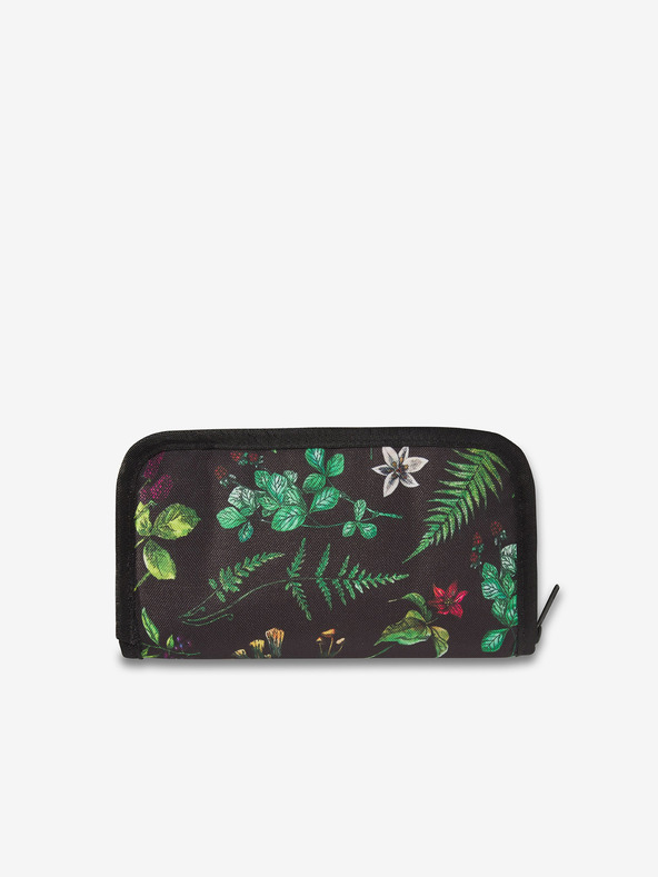 Dakine Zeleno-črna ženska cvetlična denarnica Dakine Luna Wallet Woodland Floral