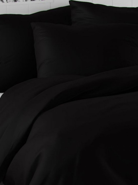 Kvalitex LUXURY COLLECTION Francoska posteljnina iz satena 1+2, 240x200, 70x90cm Črna