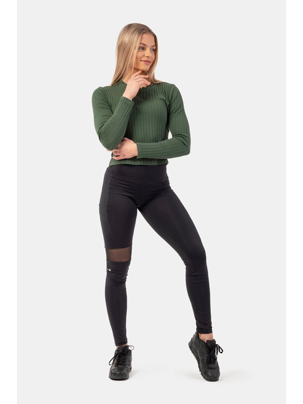 Nebbia Žebrované tričko s dlouhým rukávem z organické bavlny 415 Nebbia