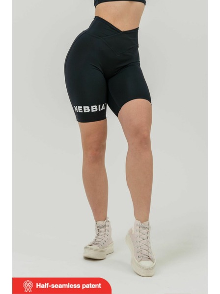 Nebbia Pajkaste kratke hlače z visokim pasom 9" SNATCHED 614 XS, black