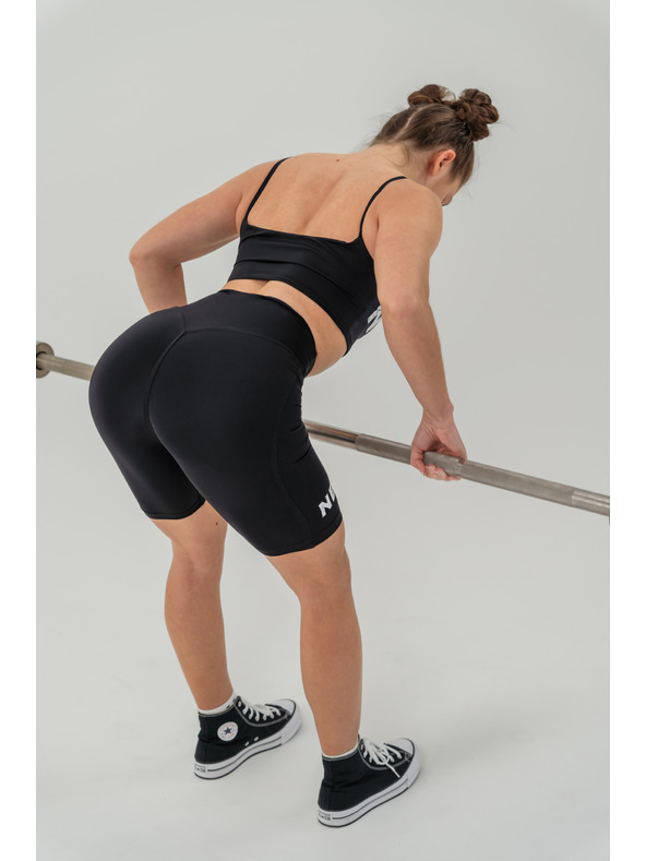 Nebbia Pajkaste kratke hlače z visokim pasom 9" SNATCHED 614 XS, black