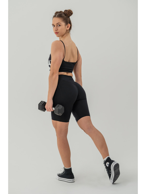 Nebbia Pajkaste kratke hlače z visokim pasom 9" SNATCHED 614 XS, black