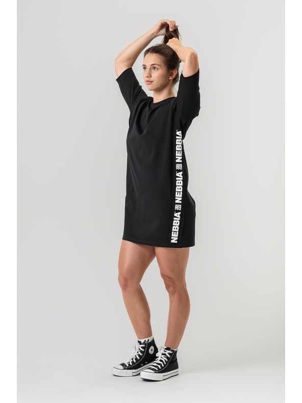 Nebbia Majica oversized obleka NEBBIA CLUB 594 XS/S, black