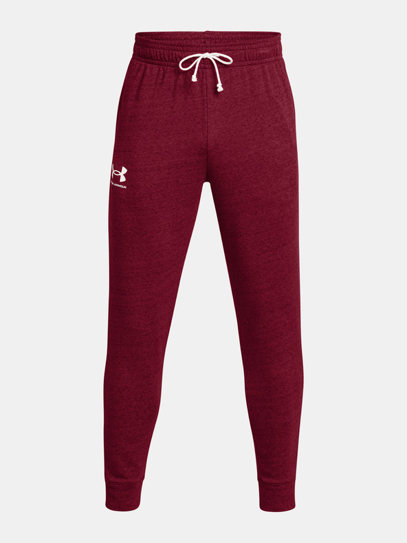 Under Armour Moške spodnji del trenirke Under Armour UA Rival Terry Jogger-RED