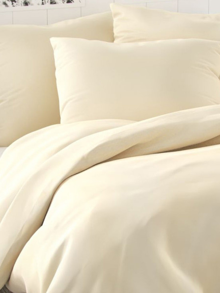 Kvalitex Svileni francoski posteljni komplet LUXURY COLLECTION 1+2, 220x200, 70x90cm smetanast