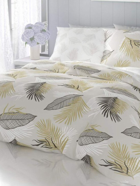 Kvalitex Francoska podaljšana bombažna posteljnina DELUX 240x220, 70x90cm SANEL siva