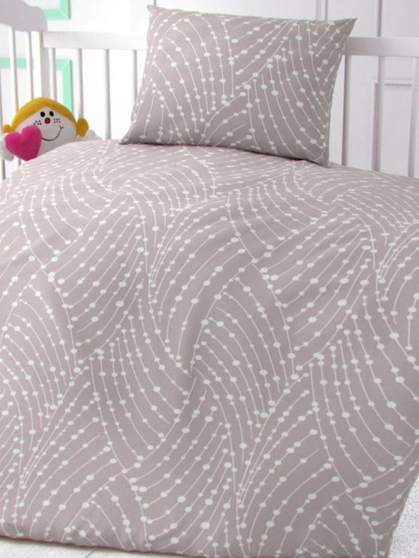 Kvalitex Bombažna posteljnina za otroško posteljico Astra siva