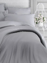 Kvalitex Svilnato podaljšano posteljnino s črtami 140x220, 70x90 cm SVETLO SIVE BARVE
