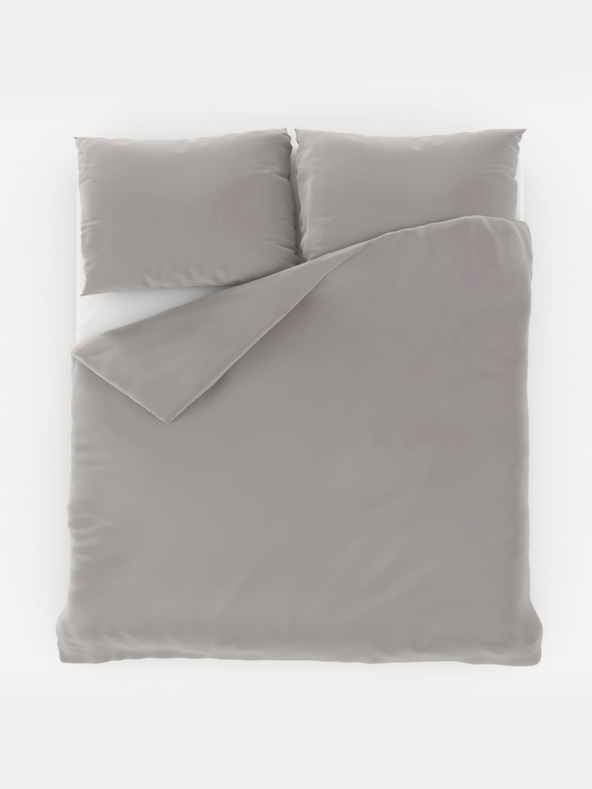 Kvalitex Svileni francoski posteljnina LUXURY COLLECTION 1+2, 200x200, 70x90 cm svetlo siva