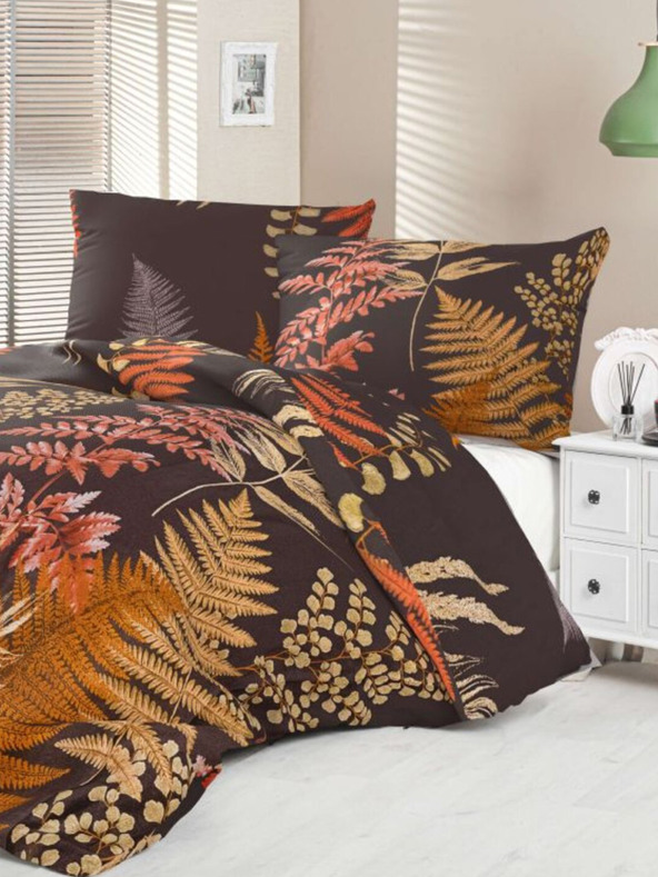 Kvalitex Satenasta francoska prevleka Luxury Collection 1+2, 240x200, 70x90cm Paprat rjava Kvalitex