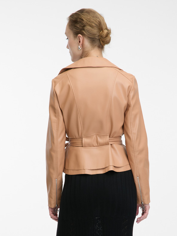 Orsay Svetlo rjava ženska usnjena jakna ORSAY