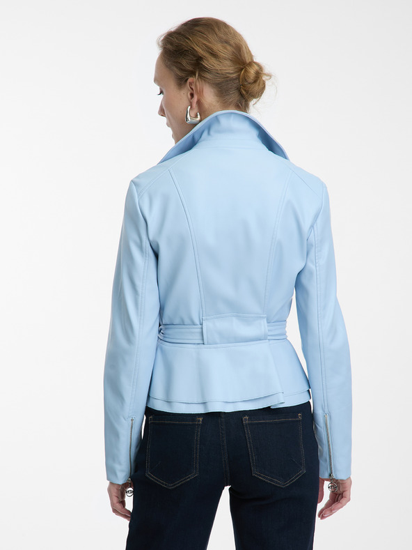 Orsay Svetlo modra ženska jakna iz umetnega krzna ORSAY