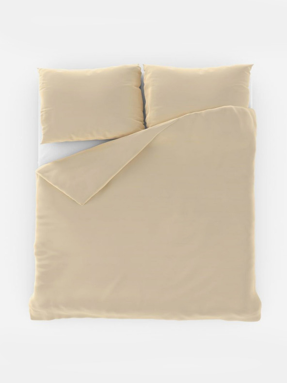 Kvalitex Francoska enobarvna bombažna posteljnina 240x200, 70x90cm umazano bela