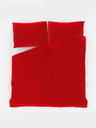 Kvalitex Enobarvna bombažna posteljnina 140x200, 70x90cm rdeča