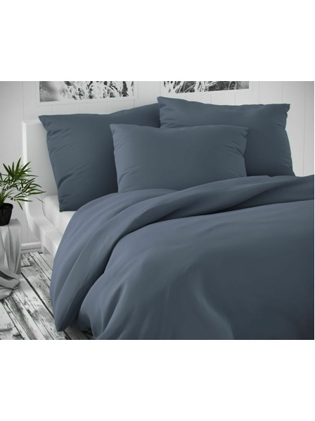Kvalitex Svileni posteljni komplet Luxury Collection 140x200, 70x90cm temno siva Kvalitex