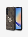 Guess Guess PU 4G Metal Logo Zadnji pokrov za Samsung Galaxy A35 5G rjava