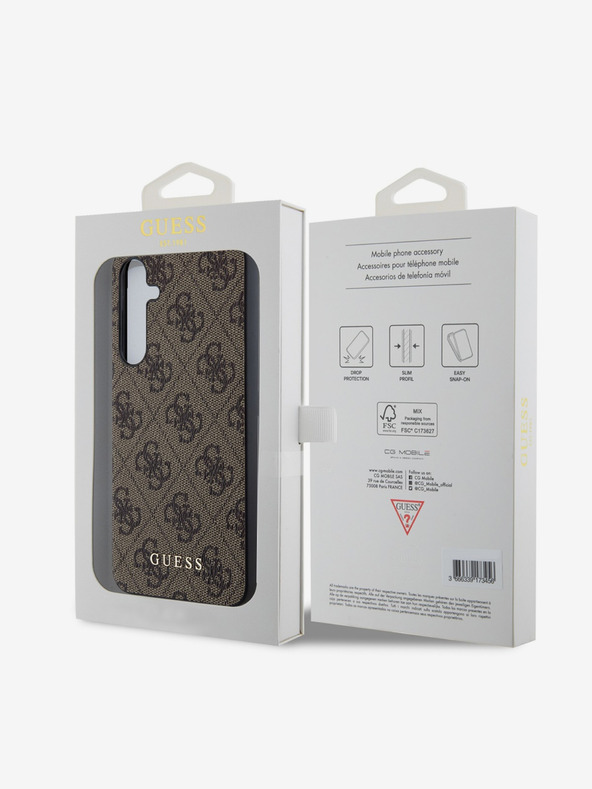 Guess Guess 4G Zadnji pokrov za Samsung Galaxy A35 5G rjava