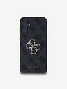 Guess Guess PU 4G Metal Logo Zadnji pokrov za Samsung Galaxy A55 5G siva