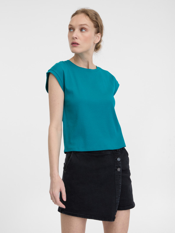 Orsay Turkizna ženska majica s kratkimi rokavi ORSAY