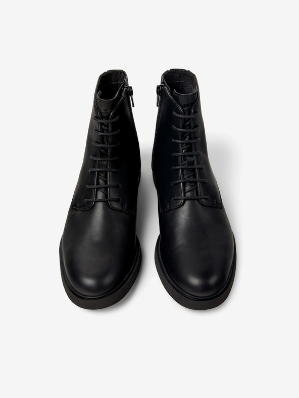 Camper Črni ženski usnjeni gležnjarji Camper Iman