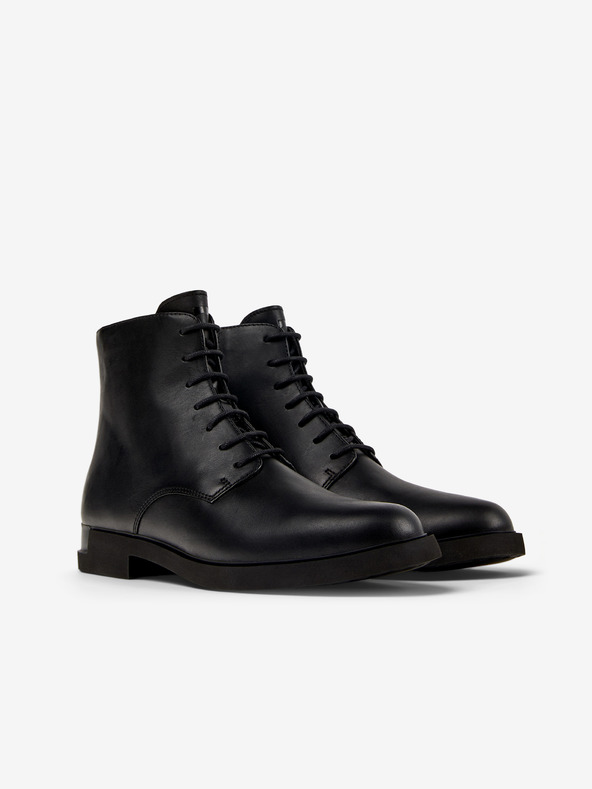 Camper Črni ženski usnjeni gležnjarji Camper Iman