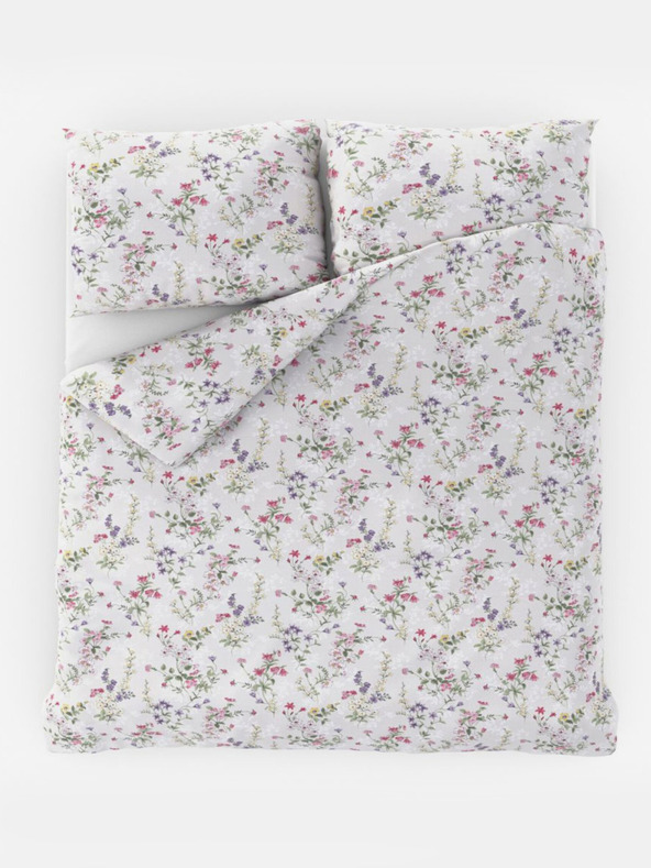 Kvalitex Francoska bombažna posteljnina PROVENCE COLLECTION 200x200, 70x90cm FLORENCE siva