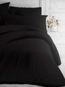 Kvalitex Francosko podaljšano enodelno bombažno posteljno perilo 240x220, 70x90 cm, črne barve