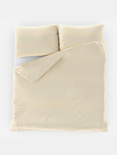 Kvalitex Svileni francoski posteljni komplet LUXURY COLLECTION 1+2, 240x200, 70x90cm smetanast