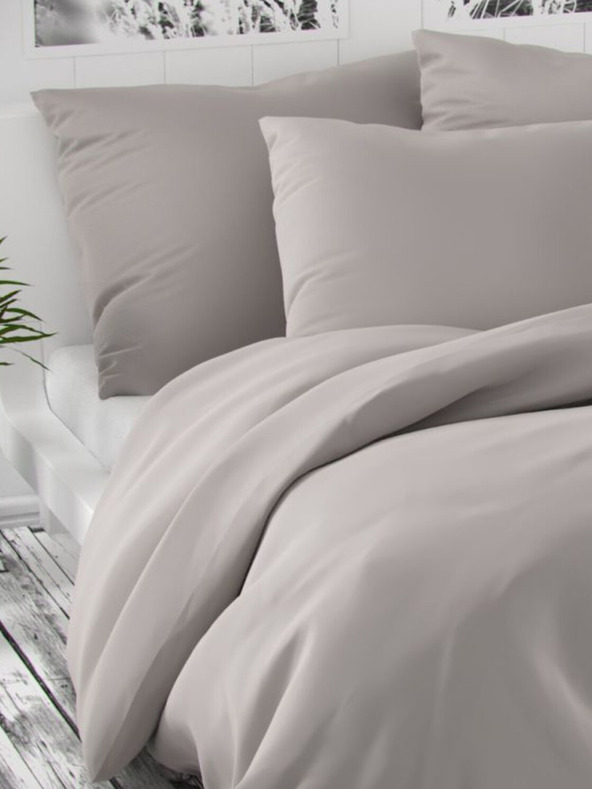 Kvalitex Svilena posteljnina Luxury Collection 140x200, 70x90 cm svetlo sive barve Kvalitex