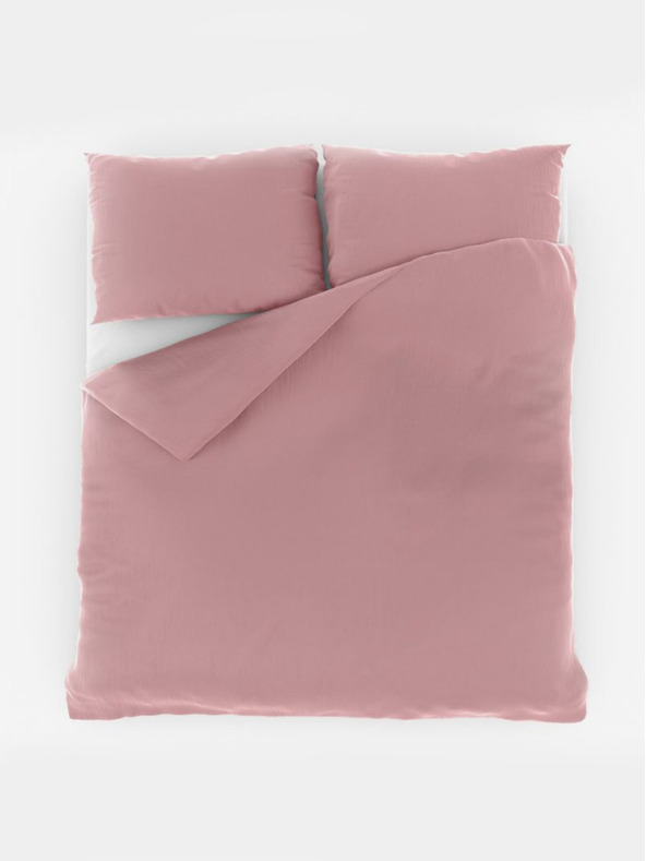 Kvalitex Francoska muslinska posteljnina 240x220, 70x90cm roza Kvalitex