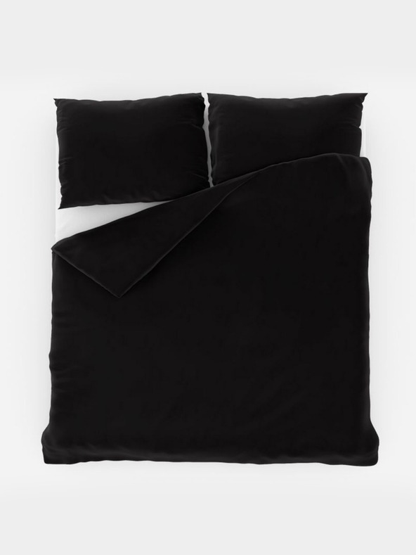 Kvalitex Francúzske jednofarebné bavlnené posteľné prádlo 220x200, 70x90cm čierne