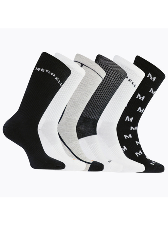 Merrell merrell nogavice MEA33694C6B2 BKAST RECIKLIRANA OBLAZINJENA POSADNA (6 paketov) črna mešana S/M MERRELL NOGAVICE