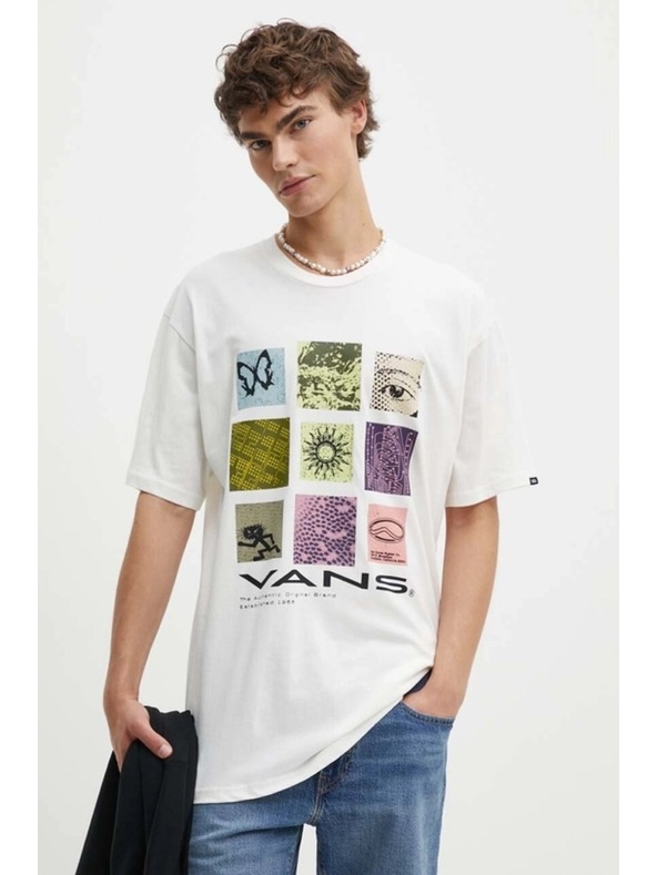 Vans Moška bela majica Cluster 66 marshmallow Vans