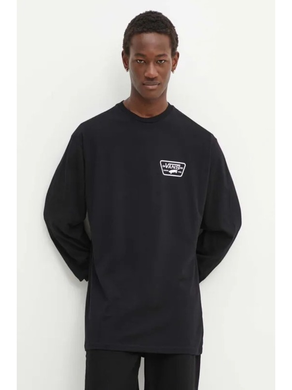 Vans Moška črna majica z dolgimi rokavi Vans Full Patch Back