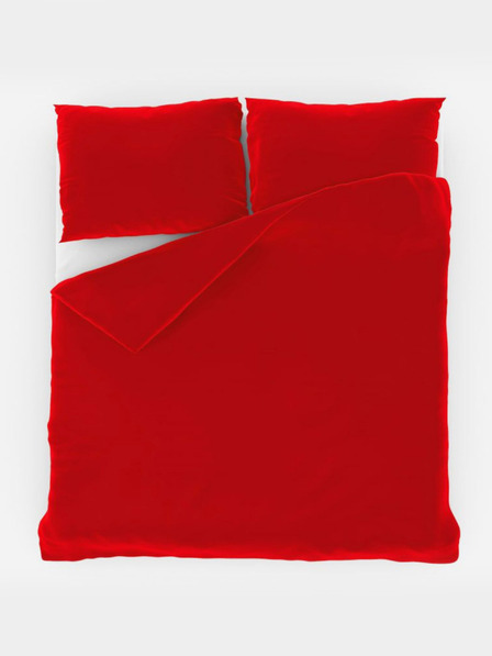 Kvalitex Francoska enobarvna bombažna posteljnina 200x200, 70x90cm rdeča