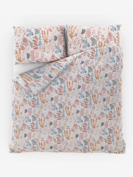 Kvalitex Svileni francoski komplet posteljnine Luxury Collection 1+2, 200x200, 70x90cm Coral garden Kvalitex