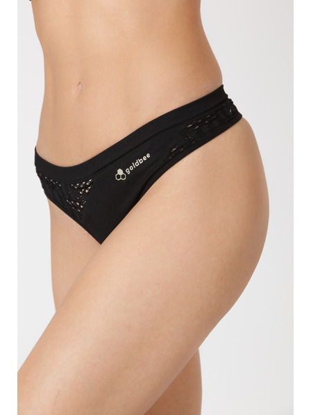 GoldBee Spodnje hlačke GoldBee BeString GL Black 3.0