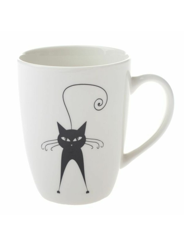 Casa de Engel Porcelanasta skodelica z motivom mačke - 370ml, 12/36