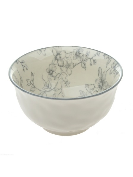 Casa de Engel Keramična posoda Ø 11,5 - sive rože, 6/48