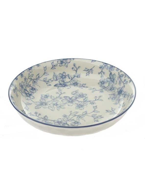 Casa de Engel Keramični globoki krožnik Ø 20 cm - modre rože, 6/24