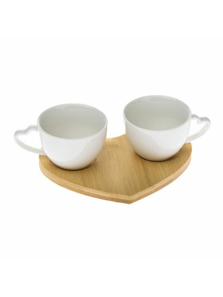 Casa de Engel Porcelanaste skodelice na bambusnemu pladnju, 1/24