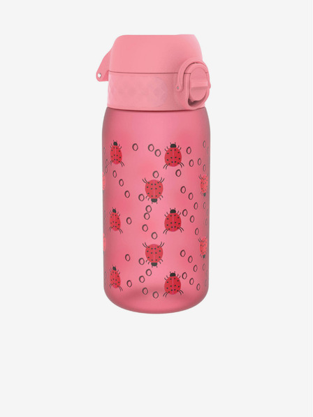 ION8 Rožnata vzorčasta steklenica Ion8 Leak Proof Ladybugs (350 ml)