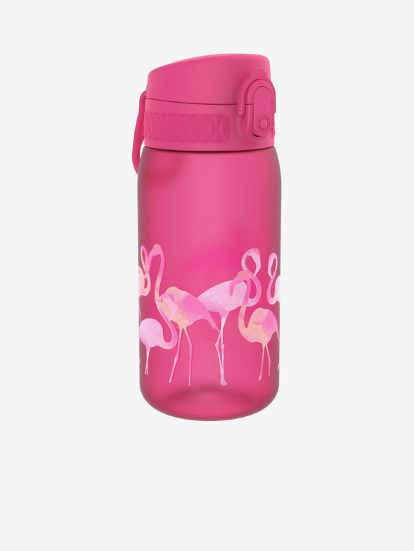 ION8 Temno rožnata vzorčasta steklenica brez BPA Ion8 Leak Proof Flamingosi (350 ml)