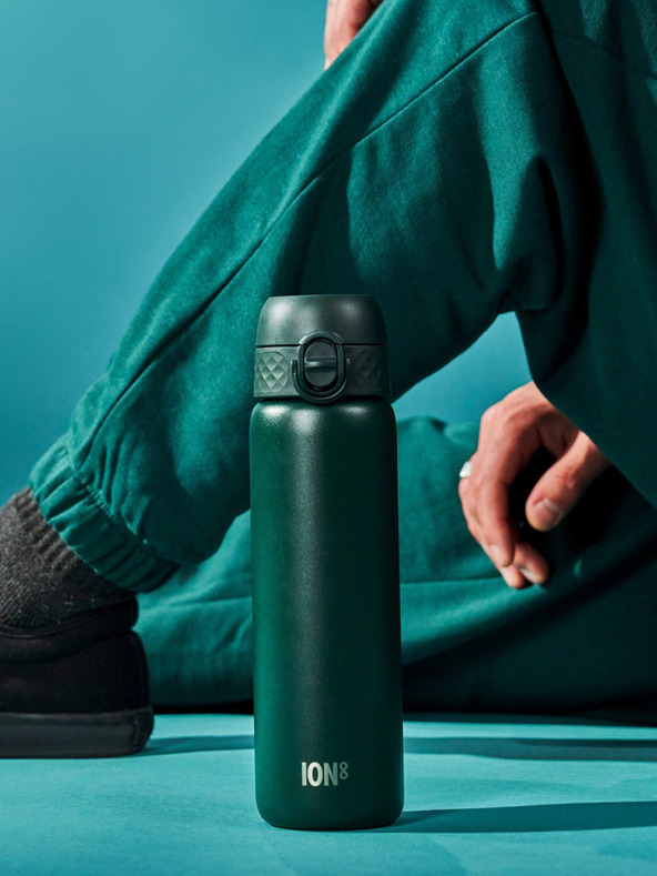 ION8 Temno zelena nerjavna steklenica Ion8 Leak Proof (600 ml)