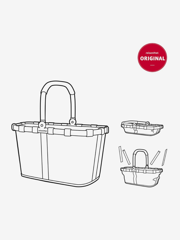Reisenthel Siva nakupovalna košara z rožnatim okvirjem Reisenthel Carrybag