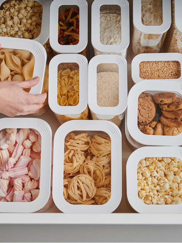 Mepal Črna posoda za živila Mepal Modula 425 ml