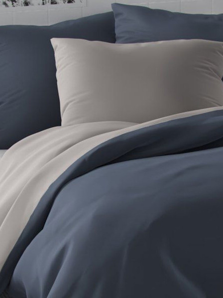 Kvalitex Satenasta francoska podaljšana posteljnina LUXURY COLLECTION 1+2, 240x220, 70x90cm temno siva / svetlo siva