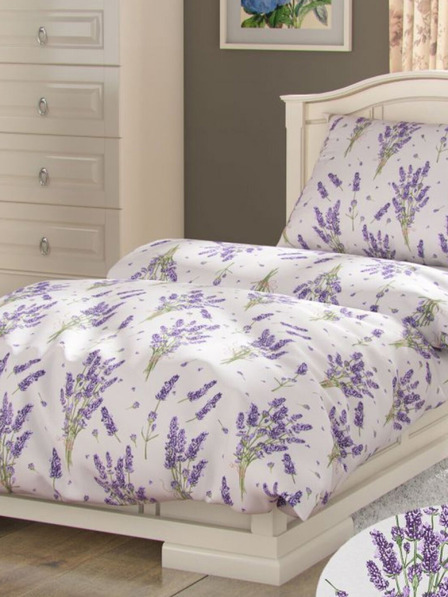 Kvalitex Bombažna posteljnina PROVENCE COLLECTION 140x200, 70x90cm LEVANDULE vijolična Kvalitex