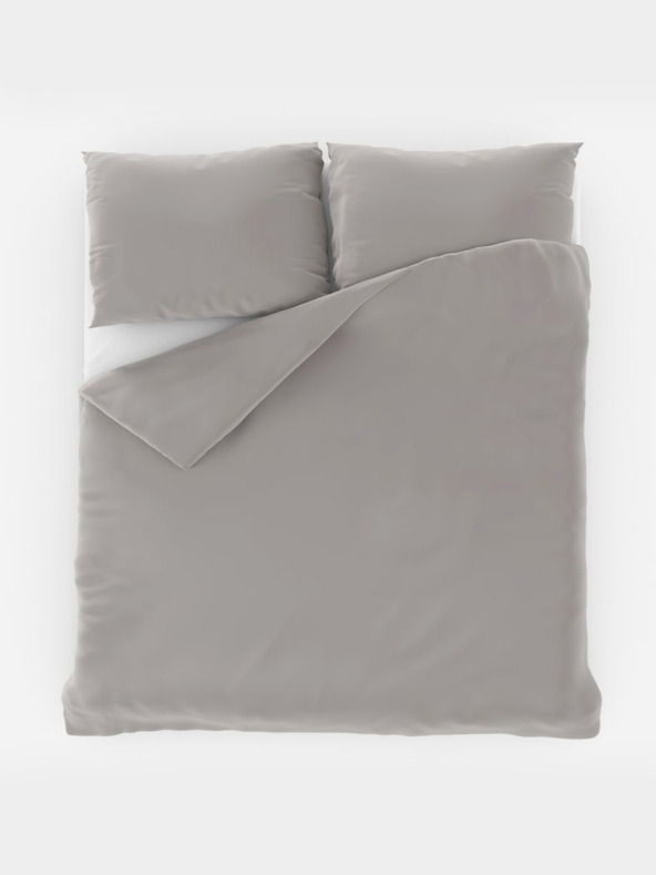 Kvalitex Satenasta francoska podaljšana posteljnina LUXURY COLLECTION 1+2, 240x220, 70x90cm svetlo siva