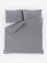 Kvalitex Francoska satenasta posteljnina s črtami 1+2, 200x200, 70x90cm svetlo siva Kvalitex